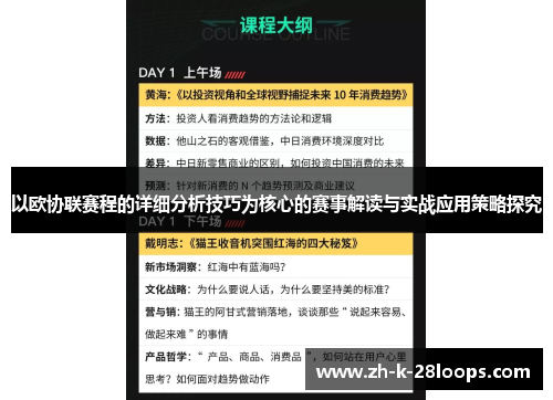 以欧协联赛程的详细分析技巧为核心的赛事解读与实战应用策略探究 以欧协联赛程的详细分析技巧为核心的赛事解读与实战应用策略探究